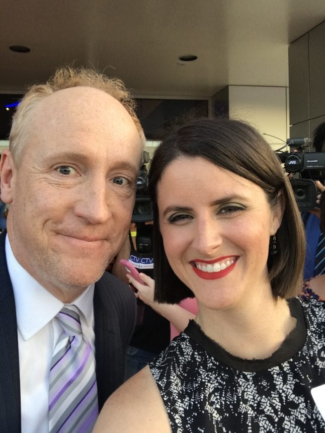 Matt Walsh and I on the Life of the Party Red Carpet