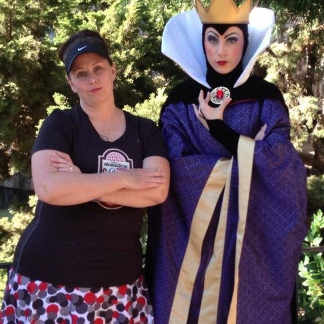 Patty from NoGuiltLife.com and The Evil Queen from Snow White.