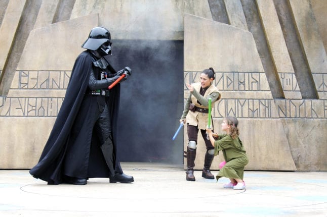 Going Up Against Darth Vader at Jedi Training.