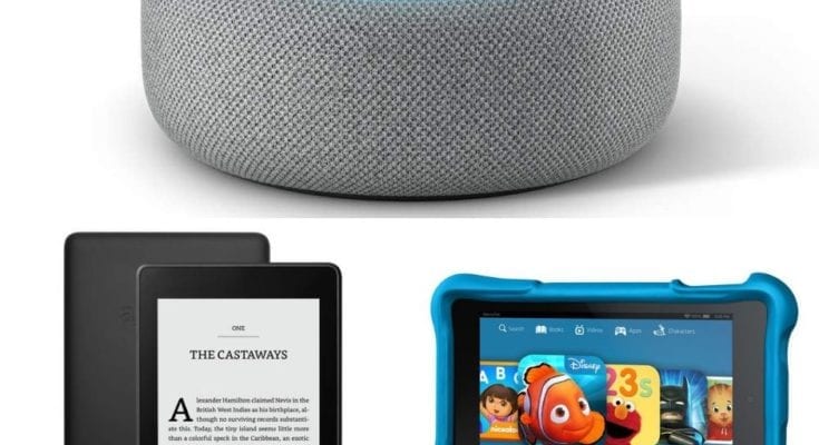 Deals for Amazon Prime Day include Echo Dot, HD Fire Kids Edition, and Kindle Paperwhite