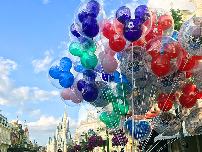 Balloons on Main Street in Disney World