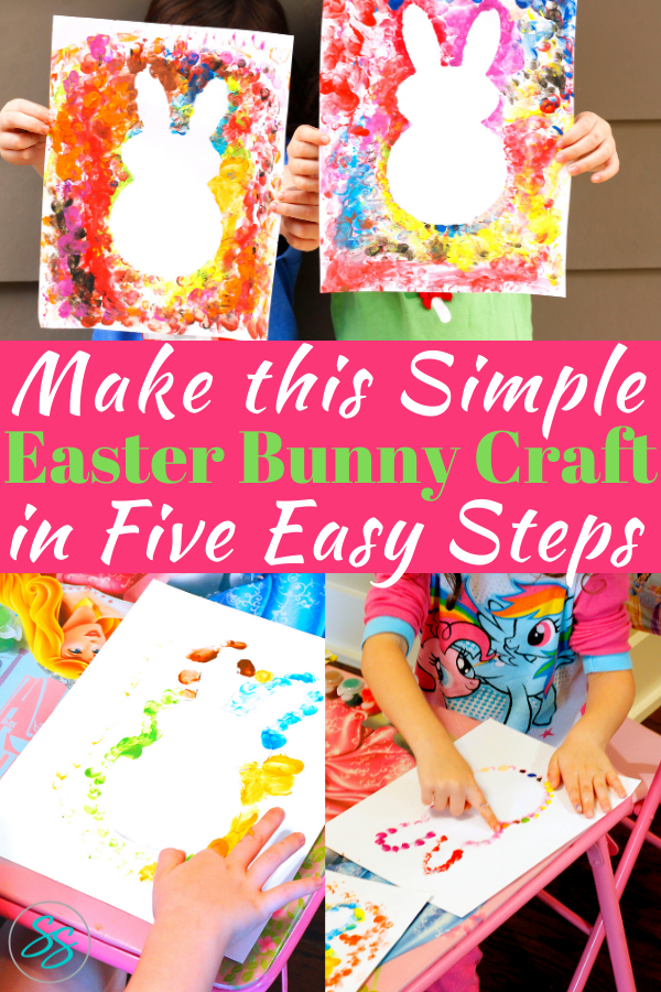 Make this easy, simple finger paint Easter craft with your kids. It only takes a few simple supplies, and it is endless hours of fun! #eastercraft #easterbunny #craftsforkids