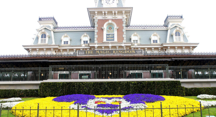 Train station entrance to Disney World Magic Kingdom