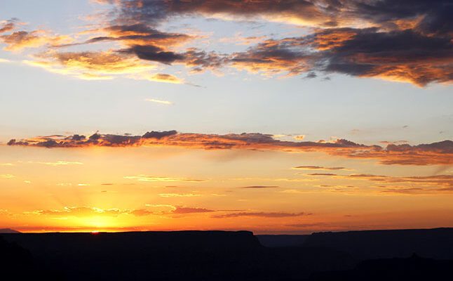 Don't miss sunset at the Grand Canyon. It is a beautiful sight.